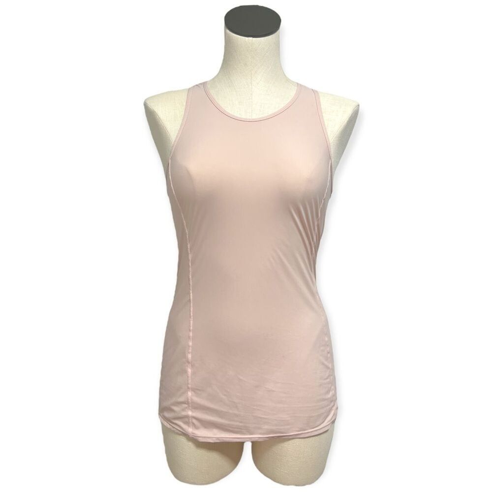 Zella racerback tank top womens size XSmall blush cutout pattern light pink - Picture 1 of 9